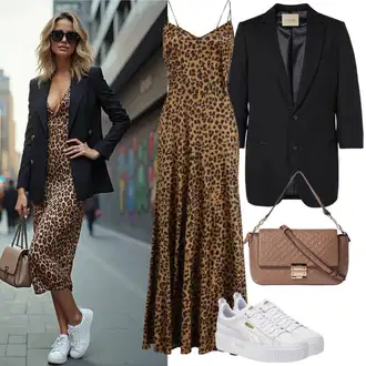 Outfit sa Bijela/Bež/Kaki/Zlatni Mala Torbica/Pojasna torbica/Torbica/Torba preko ramena/Torba za rame/Torbica za telefon/Torbica/Torba Za Preko Ramena About You "Sjajan izgled za proljeće"