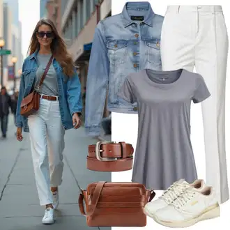 Outfit sa Smeđa/Bež/Kaki Obuća Kožna Jakna/Gležnjača na Vezanje/Tenisica s platformom/Čizma s Platformom na Vezanje/Teddy tenisica/ljetna gležnjača/Cipela za Trekking/Zimske tenisice kesi "Sjajan izgled za proljeće"