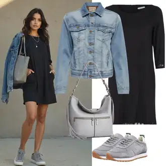 Outfit sa Crna Duga pletena haljina/Zimska Haljina Zimska Pletena Haljina bershka "Sjajan izgled za proljeće"