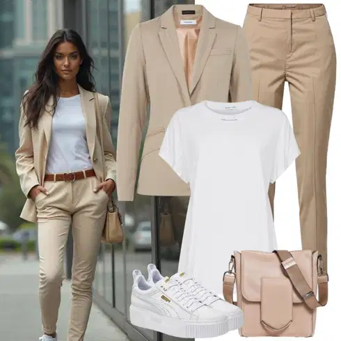 Kombinace Hnědá/Béžová/Khaki Kalhoty se Štěrbinou/Chinos/Mušelínové Kalhoty/Kalhoty s nášivkou uprostřed/Rovná Kalhoty/Obleková Kalhoty/Úzká Kalhoty/Business Kalhoty Fransa