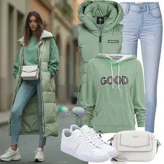 moderne Outfit sa Svjetloplava Kožna Jakna/Trenerke Traperice/Push-up Traperice/Traperice s Prorezom/Kožne Cipele/Bikerske Traperice Dr. Denim "Slobodno vrijeme odijelo"Look: Stil, Rap, Prekrasan, moderne, Egirl, Besprijekorno, cool, Običan, Sportski, Nježna djevojka