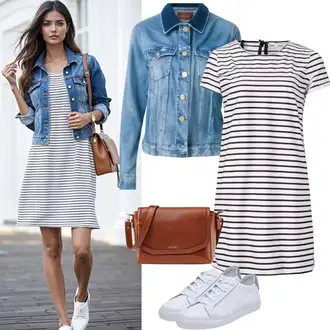 Denim/Traper Outfit sa Plava/Svjetloplava Traper Jakna/Kratka Traper Jakna AG Jeans "Stilski kombinacija za proljeće"