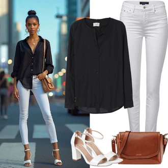 outfit mit Škrlatna/Roza/Modra Kavbojke Visokega Pasu/Kavbojke z Razporkom/Push up Kavbojke/Regular Fit Kavbojke/Usnjena Jakna/Ozke Kavbojke/Usnjene Čevlje yups "Stilsko kombinacijo za pomlad"
