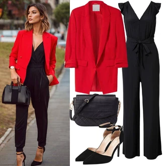 Outfit s Černá/Bílá/Oranžová Elegantní Bota/Sandál Na Podpatku/Boty Mary Jane/Lodička S Páskem/Přezková bota/Lodička s T-páskem/Vintage Lodička Dorothy Perkins "Stylová kombinace pro jaro"