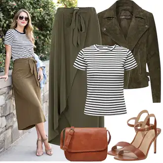 Narozeniny Outfit s Tmavě zelená/Khaki Object "Tenue pour l'été"Look: Bar, 40. narozeniny, 60. narozeniny, Den na pláži, Koncert, Chatky, Zvláštní příležitosti, Narozeniny