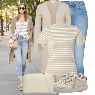 Outfit sa Plava/SvjetloPlava Jeggings/Traper Tajice/Skinny Hlače Only "Praktičan look"
