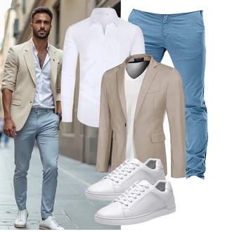 Casual Geburtstag Outfit mit J.VER "Business Outfit"Look: Boyfriend, Casual, Classic, Sportlich, Zuhause, Stil, Business, Dad, Geburtstag, Vatertag, Hochzeit, Konzert, Bar, Theater, Wasen