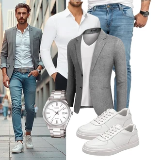 Valentinstag Outfit mit DEMEANOR "Business Outfit"Look: Weihnachten, Vatertag, Party, Valentinstag, Hochzeit, Bar, Schule, Bühnen, Date