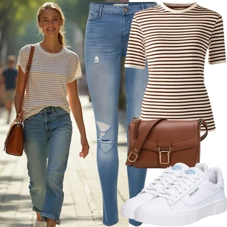 Old Money Outfit s Modrá/Světle modrá Džíny Kožená bunda/High Waist Džínové Kalhoty/Džíny s Rozparkem/Džíny s Nízkým Sedem/Džín s Nízkým Pasem/Push up Džín/Slim Fit Džíny/Navlékací Džíny/Kožené Boty/Zimní bunda Pepe Jeans "Cool pro volný čas"Look: Styl, 90tá léta, Cool, Disko, Krásný, Old Money, Skromné