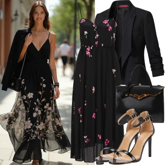 Outfit s Černá Sandál Na Podpatku/Sandál Na Širokém Podpatku/Bota Na Podpatku/Šněrovací Lodička/Sandál s podpatkem/Sandály na hřídeli/Lodička S Páskem/Páskový Sandál celena "Elegantní vzhled"
