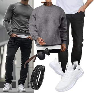 Wandern Outfit mit Feethit "Freizeit Outfit"Look: Basketball, Fitness, Fußball, Wandern, Tennis, Laufen, Arbeits, Freizeit, Joggen, Trekking, Training