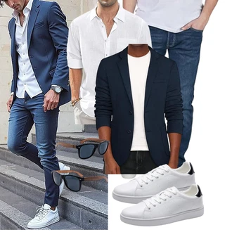 Elegant, Sportlich Sommer Outfit mit Unkategorisiert J.VER "Freizeit Outfit"Look: Streetwear, Stil, Business, Outdoor, Büro, Uni, Boyfriend, Techno, Schlichte, Zuhause, Casual, Sportlich