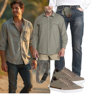 Wandern Outfit mit 33,000ft "Freizeit Outfit"Look: Trekking, Angeln, Wandern, Golf