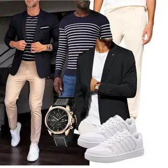 Bank Outfit mit Unkategorisiert PJ PAUL JONES "Freizeit Outfit"Look: Party, Hochzeit, Bar, Bank, Wasen