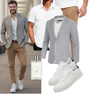 Freizeit Outfits Business Winter mit PJ PAUL JONES "Freizeit Outfit"Look: Boyfriend, Casual, Classic, Sportlich, Smart Casual, Schön, Büro, Business, Emo, Fische