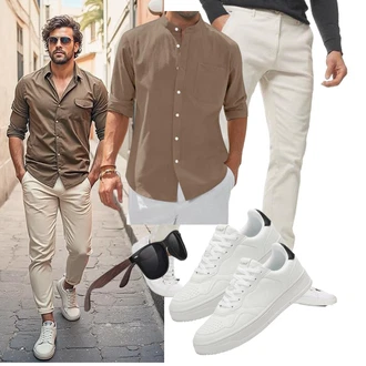Elegant, Sportlich Sommer Outfit mit siliteelon "Freizeit Outfit"Look: Boyfriend, Leger, Stil, Moderne, Classic, Uni, Elegant