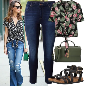 Jesenske Outfiti Kul mit Khaki/Bež Jeans Pajkice/Jeggings/Skinny Hlače/Treggings ONLY Carmakoma "Freizeit Outfits"Look: Stil, Priložnostne, Kul, Francoski, Mom, Pametno priložnostno, Univerzitetni