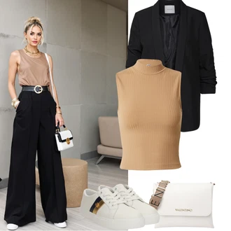 Normální Outfit s Černá Nezařazené Pieces "Jarní outfit"