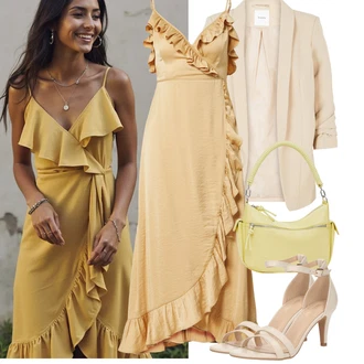 Ležérní, Šik Outfit s Béžová/Khaki Nezařazené Pieces "Jarní outfit"Look: Kancelář, Elegantní, Univerzitní, Šik, Disko, Nadrozměrné