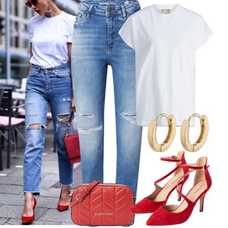 Letadlo Outfit s Červená/Tmavě červená Nezařazené celena "Jarní outfit"