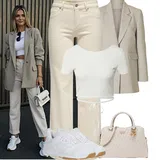Khaki Zkrácené Top Outfity image
