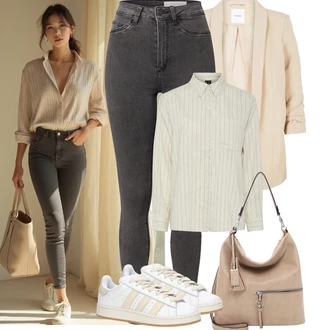 Maxi Outfit s Černá Dámské Džíny s Délkou 7/8/Motorkářské Džíny/Džíny s Rozparkem/Džíny s Nízkým Sedem/Push up Džín/Kožená bunda/Slim Fit Džíny/Navlékací džíny/Kožené Boty/Sweat Džíny/Termální Džíny/Zimní bunda Noisy may "Jarní outfit"