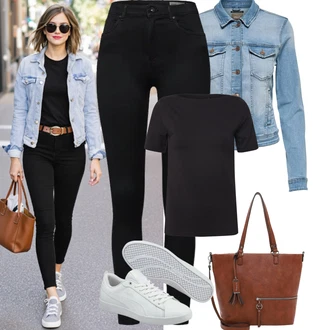 Comfort Outfit s Šedá/Krémová/Bílá Úzká Teniska/Kožené Tenisky/Nízká Teniska Puma "Jarní outfit"