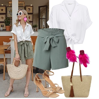 Kombinacije za bucmaste Matični ured sa Bež/Smeđa/Kaki Sandala na Petu/Salonka & Visoki Pet/Sandala s petom/Sandala s Remenčićem/Ljetna Cipela/Elegantna Cipela Kazar "Jarní outfit"Look: 60. rođendan, Matični ured, Rođendan, Malle, 30. rođendan, Majčin dan, 40. rođendan, Festival, Koncer, Vjenčanje