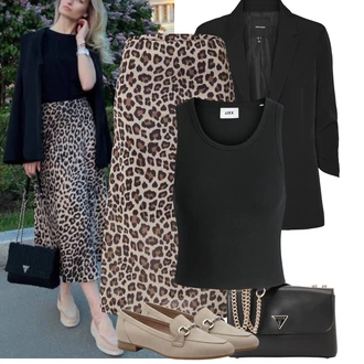 Outfit s Černá Krátký Top/Halenka Bez Rukávů/Tílko s ořezem jjxx "Jarní outfit"