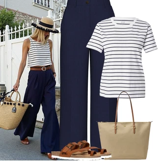 Outfit s Béžová/Hnědá/Oranžová Letní Bota/Sandály Sandál Dianette/Sandály na hřídeli/Pohodlný Sandál/Korkový sandál na klínku bayton "Jarní outfit"