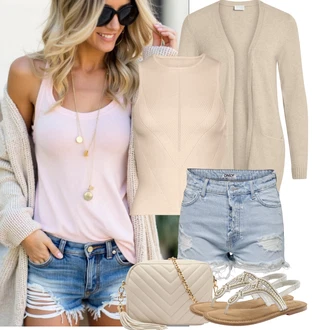 Outfity z džínu s Světle modrá/Bílá Džíny s Dírou/Vintage džíny/Kožené bundy/Džíny s Rozparkem/Navlékací džíny/Džíny Culottes Only "Jarní outfit"