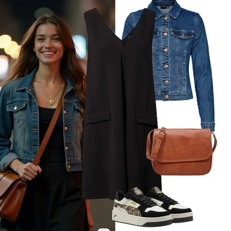 Old Money Outfit sa Smeđa/Bež Ured Za Torbu/baguette vrećica/Torba za rame/Torba Za Preko Ramena/Torbica/Torba Za Notebook/Torba za nošenje/Torba preko ramena About You "Jarní outfit"Look: cool, Prekrasan, Šik, Old Money, klasický, Vintage