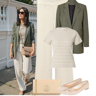 Maxi Outfit s Khaki/Béžová Nezařazené Object "Jarní outfit"