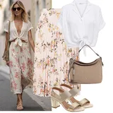 Outfity s bílými halenkami pro plnoštíhlé image
