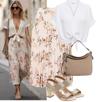 Kombinacije za bucmaste Proljeće sa Pink/Smeđa About You "Jarní outfit"