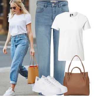 Outfity s boyfriend džínami "Jarní outfit"