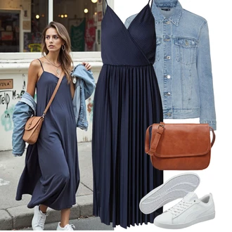 Comfort Outfit s Šedá/Krémová/Bílá Úzká Teniska/Kožené Tenisky/Nízká Teniska Puma "Jarní outfit"