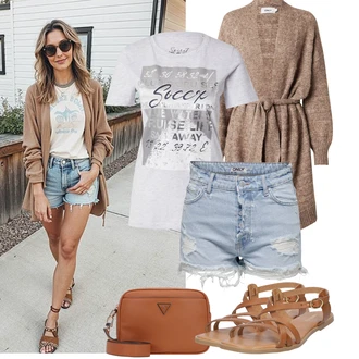 Outfity z džínu s Světle modrá/Bílá Džíny s Dírou/Vintage džíny/Kožené bundy/Džíny s Rozparkem/Navlékací džíny/Džíny Culottes Only "Jarní outfit"