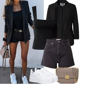 50. rođendan Gost Outfit sa Crna Kaput Only "Jarní outfit"Look: Koncer, Posebne prigode, Rođendan, 60. rođendan, Korporativna zabava, 50. rođendan, Škola