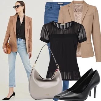 Outfit s Černá Sandál Na Podpatku/Sandál Na Širokém Podpatku/Bota Na Podpatku/Šněrovací Lodička/Sandál s podpatkem/Sandály na hřídeli/Lodička S Páskem/Páskový Sandál celena "Krásný letní vzhled"