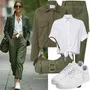 Kombinované Khaki Cargo Kalhoty image