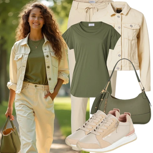 Kombinace Hnědá/Béžová/Khaki Kalhoty Manšestrové Lacláč/Paperbag Kalhoty/Kalhoty s Vysokým Pasem influencer