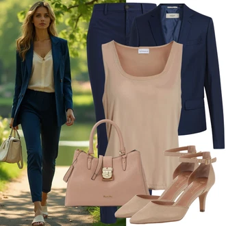 Kůže Outfit s Béžová/Hnědá/Bílá Lodička s vysokým nártem/Lodička s T-páskem/Lodička S Páskem/Lodička Slingback/Boty Mary Jane/Bota Na Podpatku/Lodička na Vysokém Podpatku/Lodička S Páskem bershka "Letní oblečení"