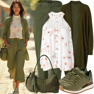 Festival Outfit s Khaki/Zelená/Tmavě zelená Funkční Kalhoty/Zip off Kalhoty/Trekingová Kalhoty/Chinos/Cargo Kalhoty Banana Republic "Letní vzhled pro každodenní nošení"Look: Bar, Koncert, Chatky, Festival, Škola