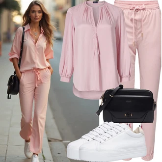 Letadlo Outfit s Bílá/Krémová Nízká Teniska/Kožené tenisky/Letní tenisky/Teniska na platformě/Úzká teniska Kazar "Letní vzhled pro každodenní nošení"