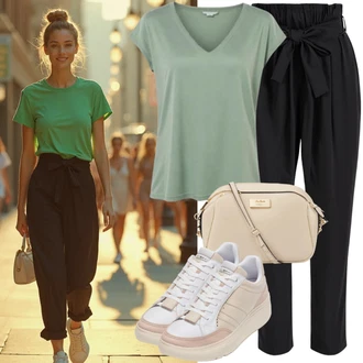 Outfit sa Bijela/Bež/Krem/Plava/Kaki Vintage Tenisica/Skate cipela/Tanka Tenisica/Niska Tenisica/Rupičasta Tenisica/Ljetna Tenisica/Kožna Tenisica Nike Sportswear "Lijep ljetni izgled"