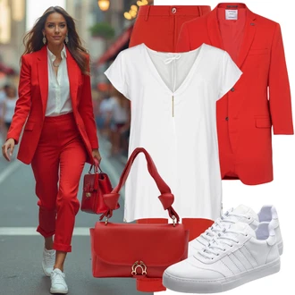 Široki kroj Outfit sa Tamnocrvena/Vinski Crveno/Crvena/Pink Oversize Sako/Sakoi za Bluzu/Elegantni Sako/Kratki Sako/Sako Jakna/Sako od smokinga/Kožna Jakna za Muškarce/Sako od Baršuna/Pleteni Sako/Kožna jakna za muškarce Trendyol "Ljetne odjeće"