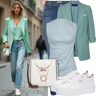 90-ich Skate Outfit sa Bijela Ljetna Tenisica/Tanka Tenisica/Niska Tenisica/Kožna Tenisica/Tenisica s platformom/Skate cipela "Ljetni izgled za modne žene"Look: klasický, Skater, Sportski, Steampunk, Hip Hop, Retro, Estetika, 90-ich, S zakovicama, Surfanje, Aerobik, Skate