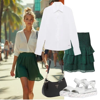 Velike velikosti outfit mit Črna/Rdeča/Oranžna Torba za čez ramo/Torbica za čez ramo/Torba za čez ramo/Billfold/Mini torbica/Satchel torba Guess "lušten poletni videz"