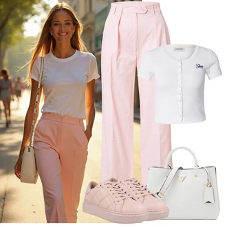 Velike velikosti outfit mit Siva/Svetlo modra/Svetlo zelena/Bela Torba za čez ramo/Poslovna torba/Vrečka za prenašanje/Pisarniška torba/Satchel torba Guess "lušten poletni videz"